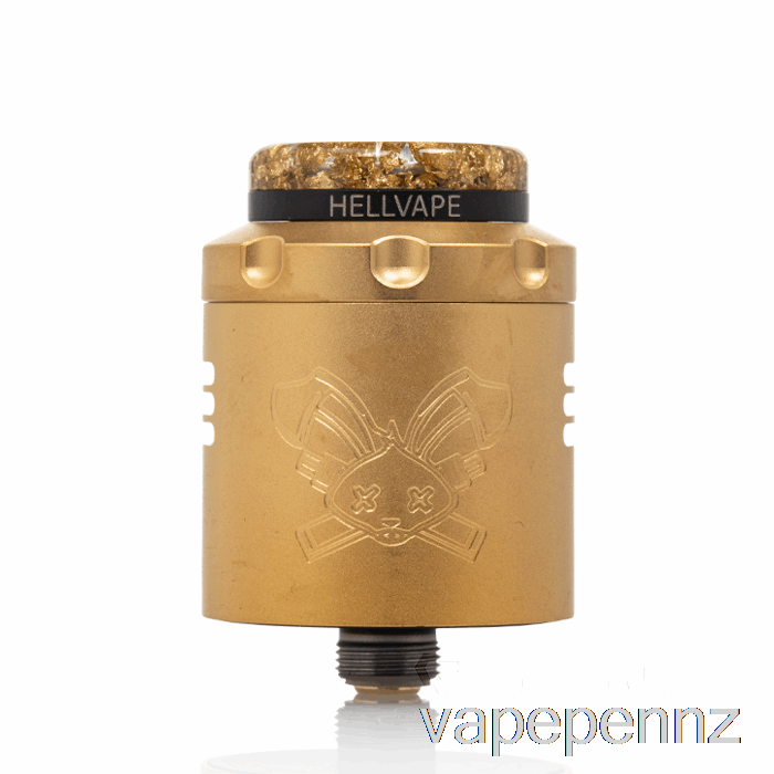 Hellvape DEAD RABBIT V3 24mm RDA [6th ANNI] Gold Black VAPE NZ